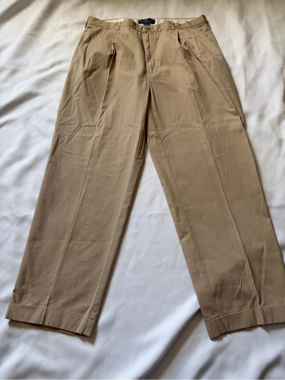 Polo by Ralph Lauren Men’s Khaki Pleated Chinos